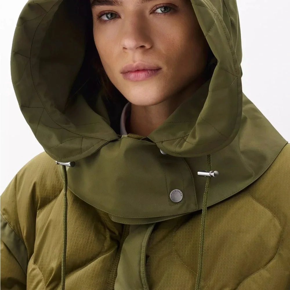 Rag & Bone NWT olive puffer convertible coat XL - Picture 3 of 3